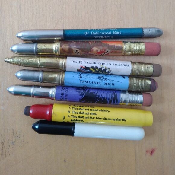 Vintage Bullet Pencils Castle Rock Marquette Michigan Feed (7) - Picture 1 of 8